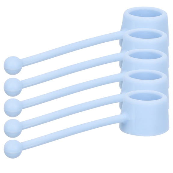 WASHWEPE 5Pcs Cylindrical Blue Silicone Finger Exercisers for Hand Fatigue Reduction and Rehabilitation