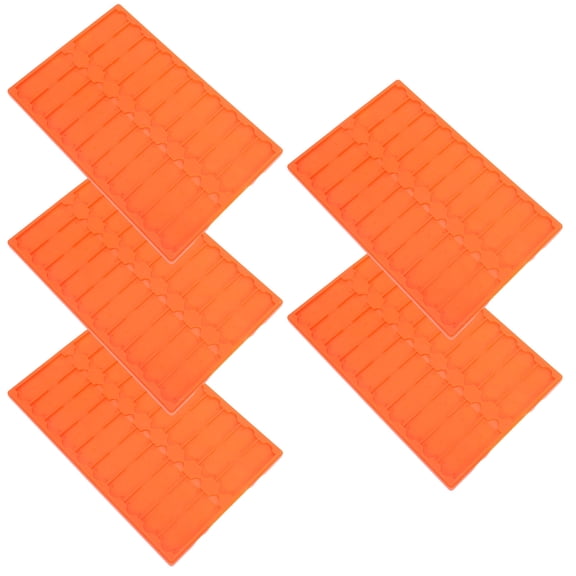 WASHWEPE 5Pcs Microscope Slide Rail Track Stand in Orange for Laboratory Slide Drying and Safe Storage