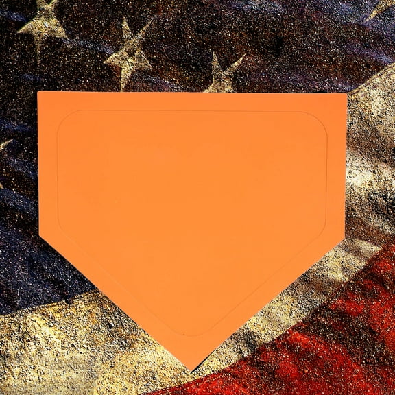 WASHWEPE 5Pcs Orange Rubber Home Plate for Baseball and Softball with Precise Placement