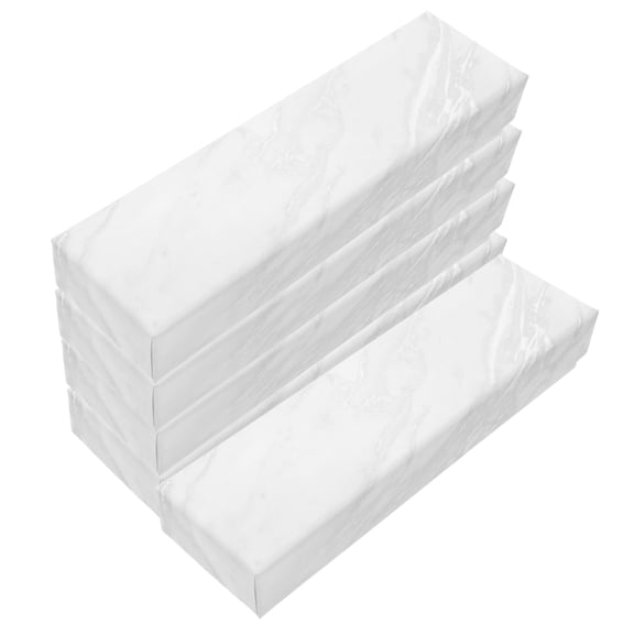 WASHWEPE 5Pcs Rectangular Light Grey Paper Pen present Boxes for Fountain Pen Storage Case Birthday Awards Ceremony