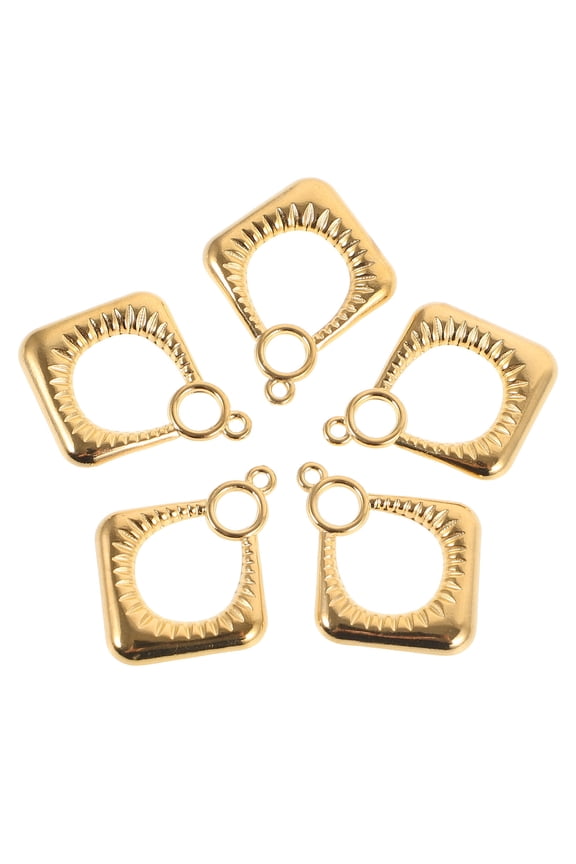 5Pcs Tiny Charms Bohemian Shaped Pendants Golden Color Waterproof For Diy Jewelry Making