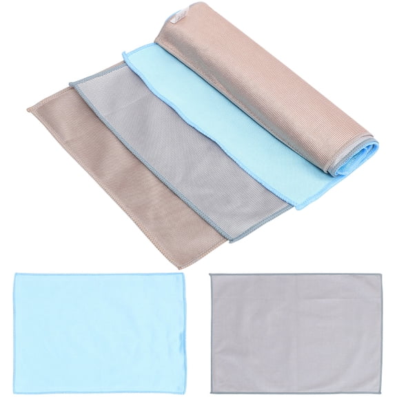 WASHWEPE 5Set Microfiber Cleaning Rags for Glass and Window 15.4x11.6in