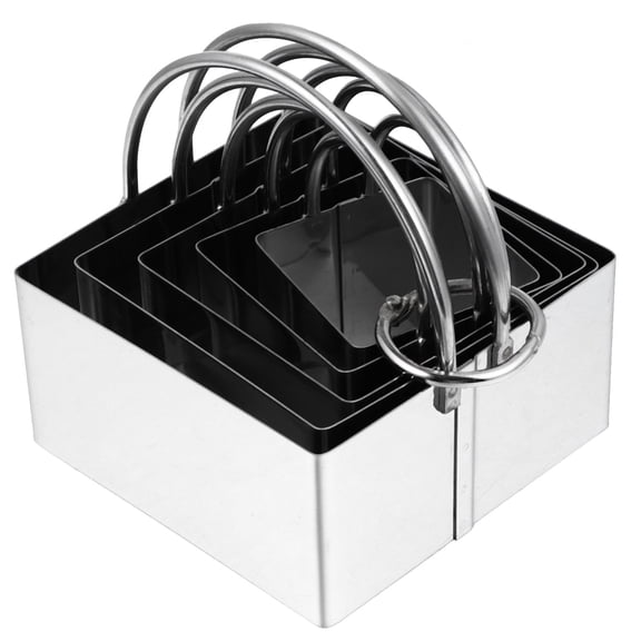WASHWEPE 5Set Stainless Steel Biscuit Baking Tool for Shaping Dough