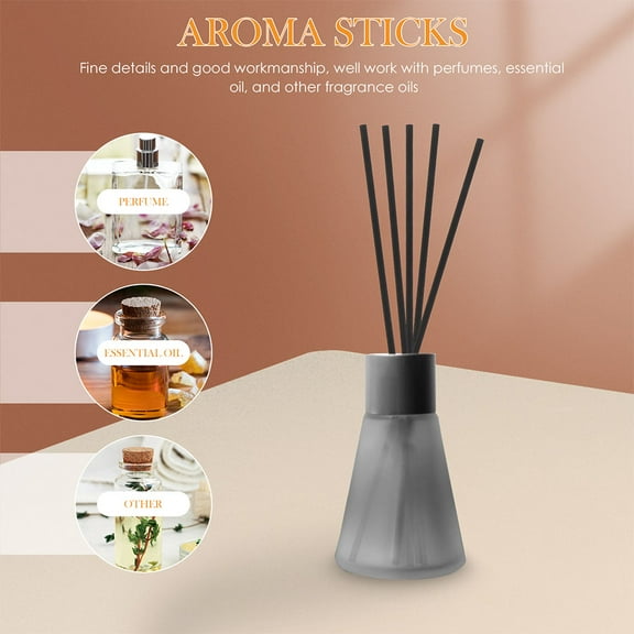 WASHWEPE Wood Diffuser Sticks Diffuser Sticks Fiber Black 60 Pcs