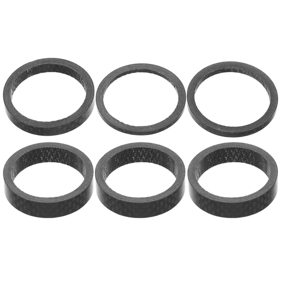 WASHWEPE 6PCS Handlebar Stem Replacements Carbon Fiber Black Enhance Riding Comfort Cycling