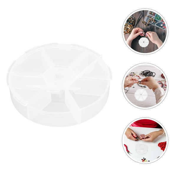 WASHWEPE 6Pcs Bead Storage Organizer with Clear Plastic Material for Everyday Use and Travel