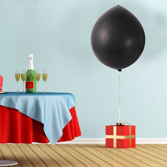 WASHWEPE 6Pcs Black Latex Balloons Balloon Set for Birthday Party Decorations