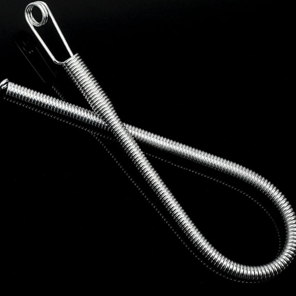 WASHWEPE 6Pcs Plated Silver Spring Drawstring Threader Tool Bendable Sewing Thread Puller for DIY Waistband and Rope