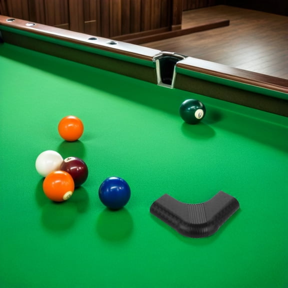 WASHWEPE 6Pcs Pool Table Corner Bumpers Black Nylon Safety Guards for Billiard Table Edges