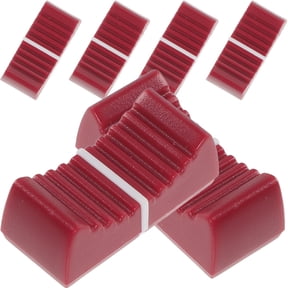 WASHWEPE 6-Pack Red Potentiometer Slider Knobs Replacement for Guitar Volume Control and Tone Adjustment