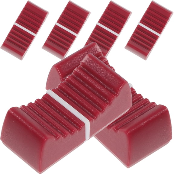 WASHWEPE 6-Pack Red Potentiometer Slider Knobs Replacement for Guitar Volume Control and Tone Adjustment