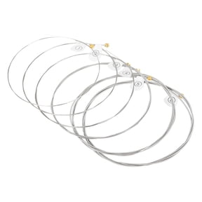 WASHWEPE 6-Pack High Carbon Steel Core Nickel Acoustic Guitar Strings for Folk and Acoustic Instruments