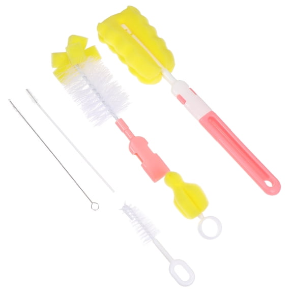 WASHWEPE 6Pcs Stainless Steel Baby Bottle Cleaning Brush Daily Home Use And Hard-to-reach Areas