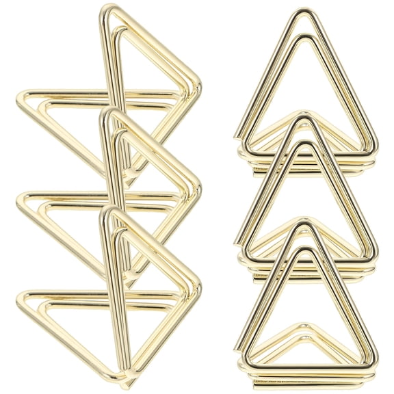 WASHWEPE 6Pcs Metal Memo Holders with Strong Clip Design Golden Color for Tabletop Display