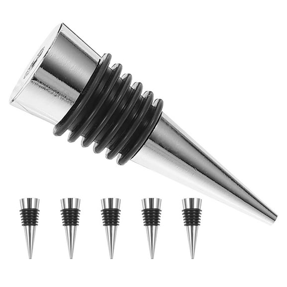 WASHWEPE 6Pcs Wine Aerator Premium Tapered Wine Stopper Silicone Zinc Alloy Home Use Party
