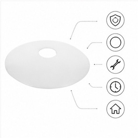 WASHWEPE 6Pcs White Round Metal Canopy Plate for Ceiling Light Fixtures in Home