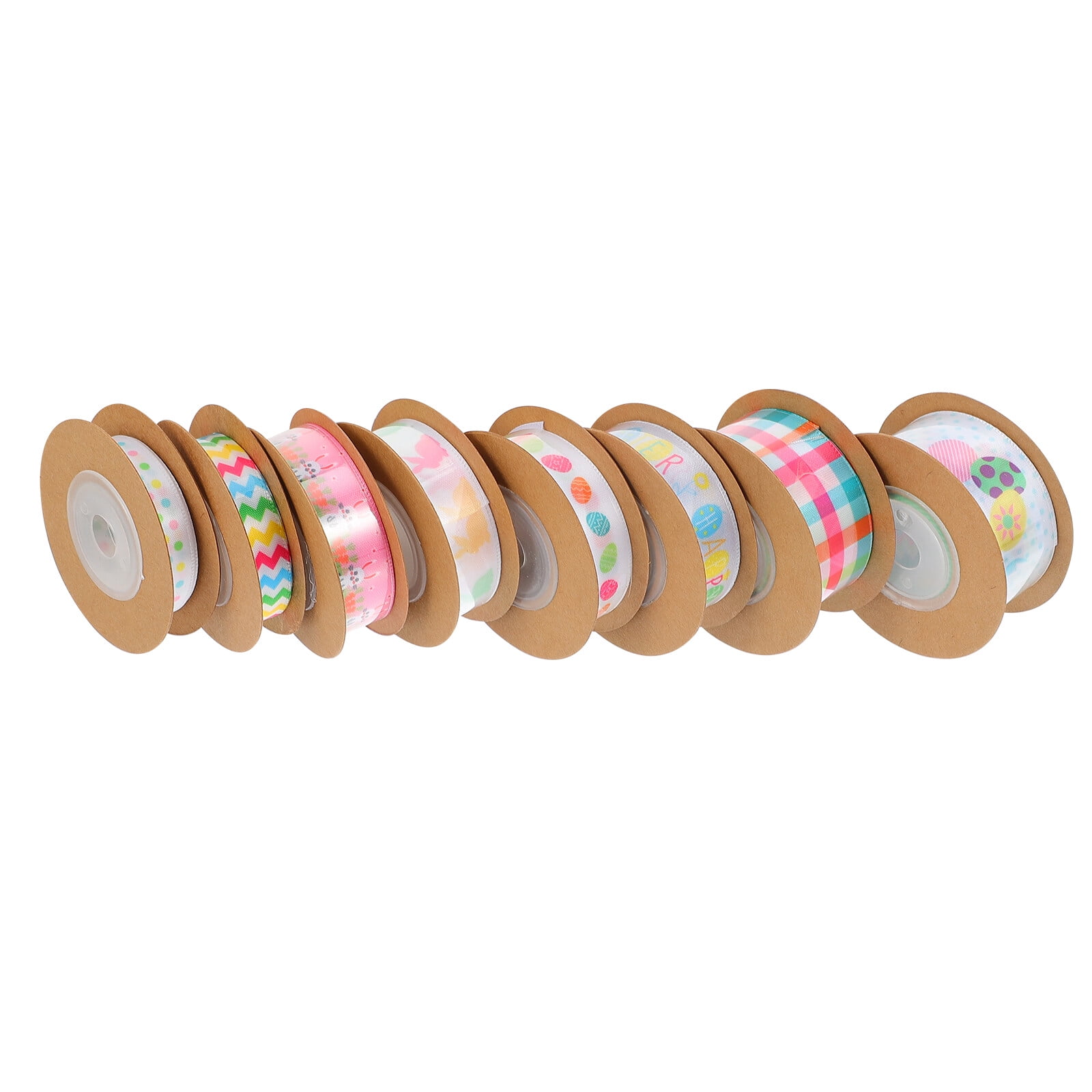 WASHWEPE 8 Rolls Ribbons Rabbit Printed Anniversary Decorations ...