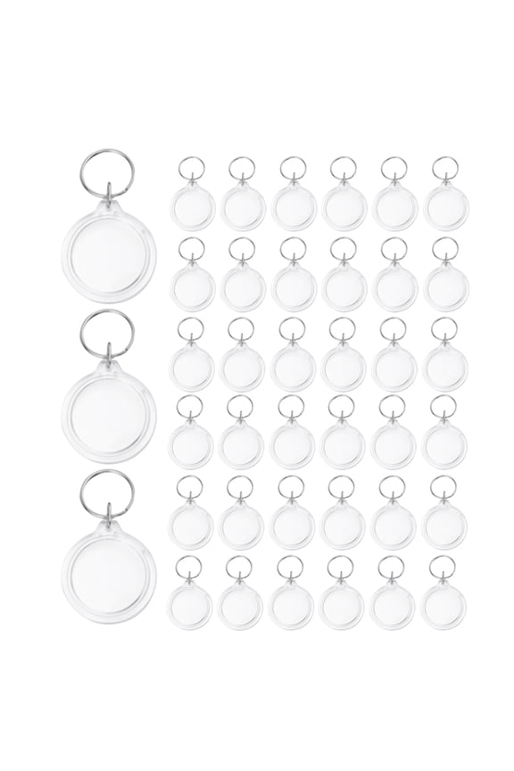 Clear Acrylic Photo Keychain Transparent Round Pendant for Cherished Photos
