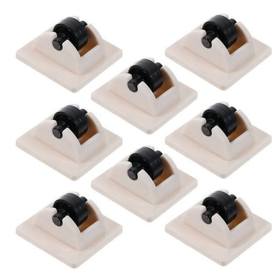 WASHWEPE 8Pcs Beige Square Self Adhesive Caster Wheels for Homeowners and Appliances 1.2x1.2x0.7in