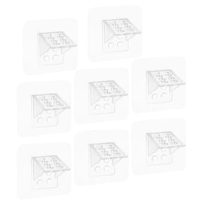 WASHWEPE 8Pcs Transparent PVC Shelf Supports for Cabinets Photo Frames Home Improvement Wall Bracket