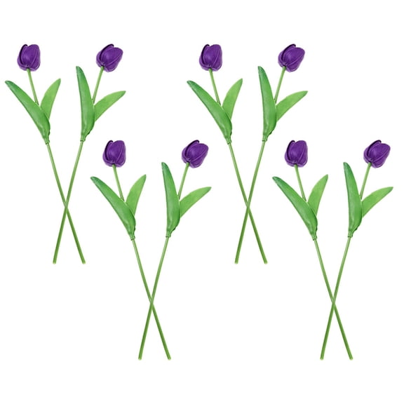 WASHWEPE 8Pcs Tulips Decor Purple for Friends and Family present