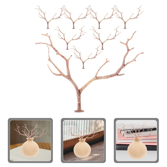 WASHWEPE 8Pcs Twigs for Crafting Antler Shaped Plastic for Christmas and Home Decoration Stylish