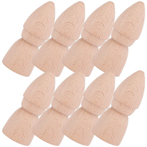 WASHWEPE 8Pcs Unfinished Wooden Peg People For Creative Diy Projects