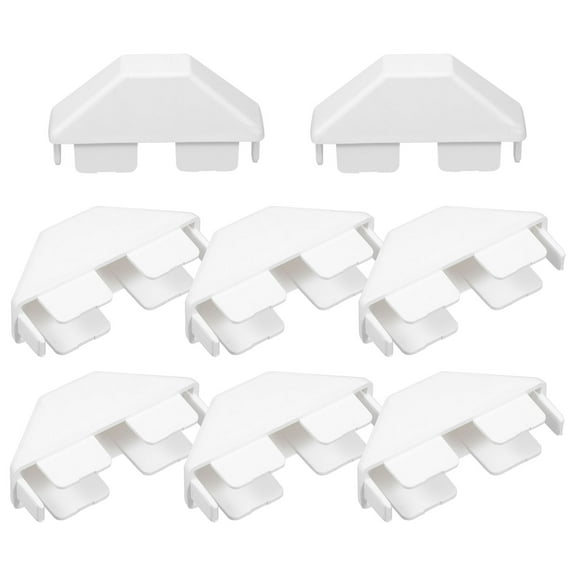 WASHWEPE 8Pcs White Pvc Fence Toppers for Outdoor Use Pet Owners