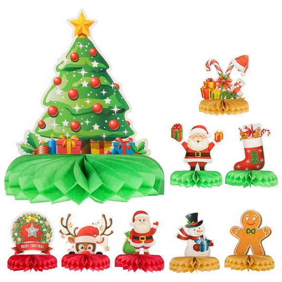 WASHWEPE 9Pcs Honeycomb Centerpiece Assorted Color Table Decor 17.5X15X15Cm Paper Party Atmosphere Enhancement