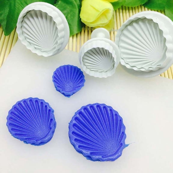 WASHWEPE Non-Stick Pastry Mold Shell Plunger Cutter for Creative Holiday Biscuits