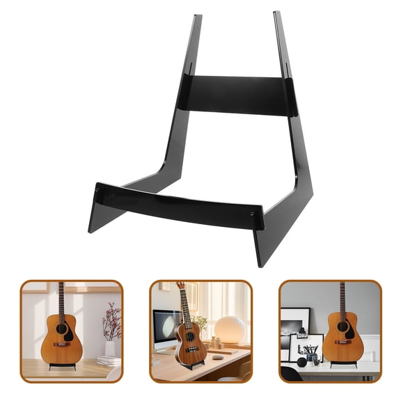 WASHWEPE Acrylic Guitar Floor Stand with Versatile Design for Electric Acoustic Bass and Ukulele Instruments