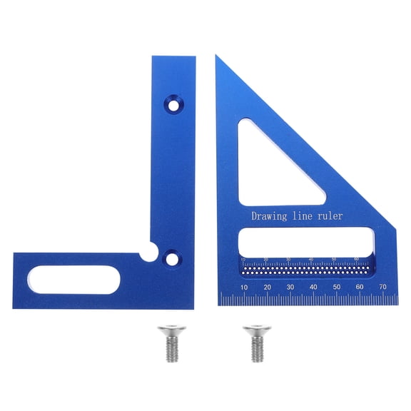 WASHWEPE Aluminum Alloy Woodworking Scribe Ruler 1Pack for Diy Users and Amateurs in Indoor Use