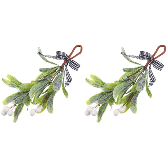 WASHWEPE Artificial Pick Green Plastic 2Pcs 8.3x4.3in