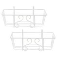 thumbnail image 1 of WASHWEPE Balcony Flowerpot Stand Made of Iron with Square Shape for Plant Lovers 2Set 12.6x5.9x4.9in, 1 of 8