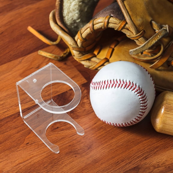WASHWEPE Baseball Accessories 2Pcs Acrylic Transparent Holder For Sports Enthusiasts 7.00X7.00X5.30CM