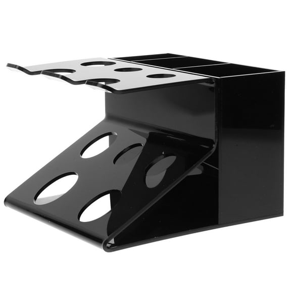 WASHWEPE Bathroom Countertop Organizer 1Pcs Razor Holder Black Acrylic for Vanity and Storage