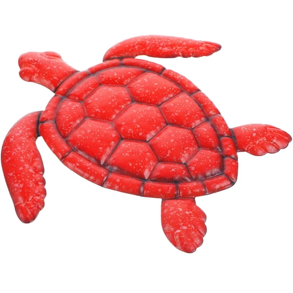 WASHWEPE Turtle Wall Decor Red Iron 1Pack 8.3x8.3in