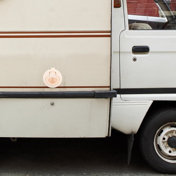 WASHWEPE Beige Nylon Round Pull Ring 1Pack for Rv Cargo Storage Doors 6.20X6.20X4.00In