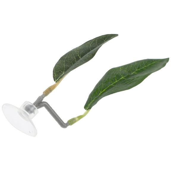WASHWEPE Betta Fish Resting Leaf 1Pcs Green Plastic for Aquarium Enthusiasts and Pet Owners
