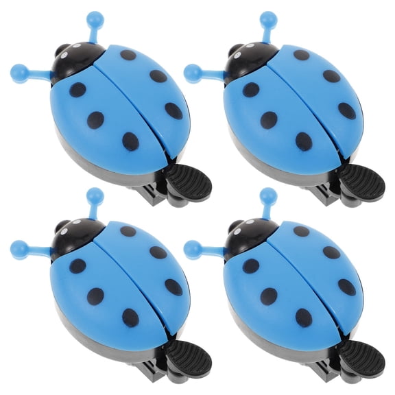 WASHWEPE Bicycle Bell for Kids 4Pcs Ladybug Shape with for Outdoor Activities