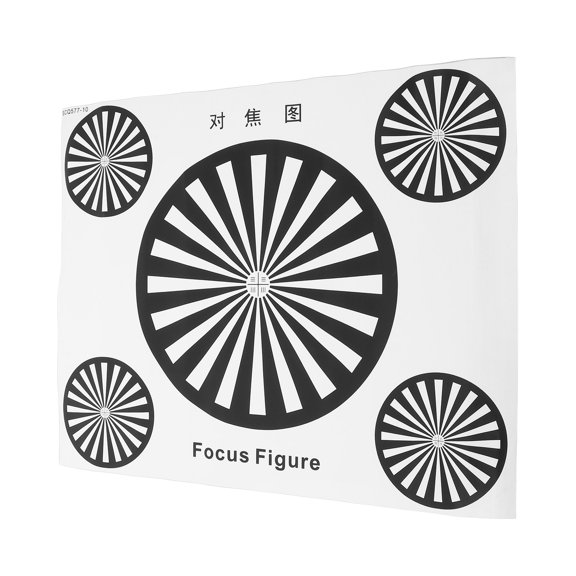 WASHWEPE Black Camera Focus Calibration Chart for Cctv and Ptz Systems with Portable High Contrast Sharpness Test