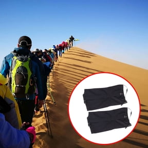 WASHWEPE Black Lightweight Gaiters for Hiking and Outdoor Use with Metal Hook Attachments