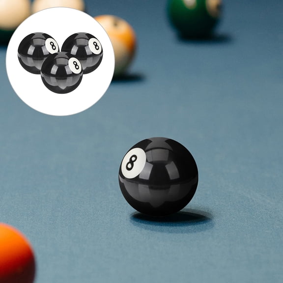 WASHWEPE Replaceable Billiard Ball Resin Black 3Pcs