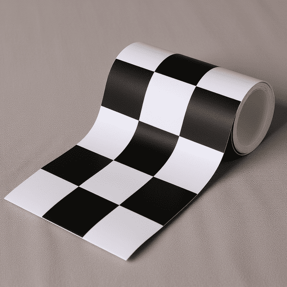 WASHWEPE Checkered Wall Border Decals, PVC Bulletin Board Trim for Bathroom Decor, Peel and Stick Wall