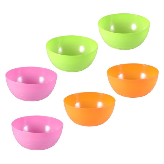 WASHWEPE Bowl Pink For Outdoor Party 6Pcs 12.5X12.5X6.5In