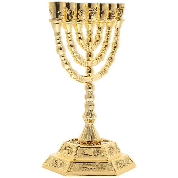 WASHWEPE Candle Sticks 7 Branches Golden 1Set Special Occasions Decor