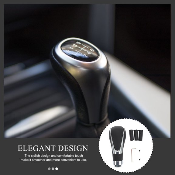 WASHWEPE Car Modification Gear Shifts Head Black Microfiber Stylish and Durable Car Decor
