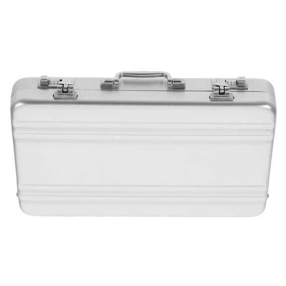 WASHWEPE Card Box 1Pack Silver Aluminium For Travel And Meetings