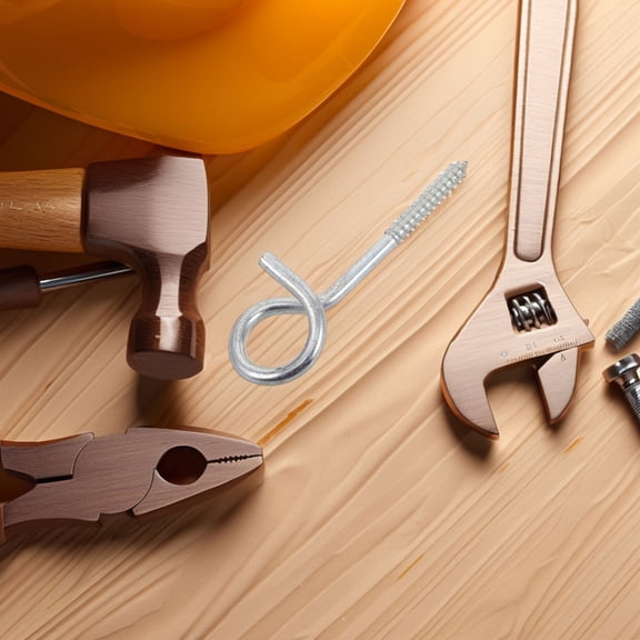 WASHWEPE Ceiling Metal Hooks 2Pcs Screw In Support Swings Outdoor Use 11.8X1X0.8In