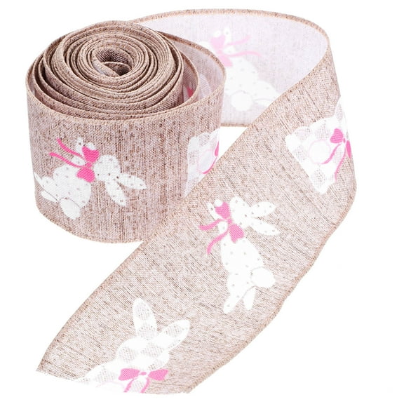 WASHWEPE Chocolate Easter Ribbon Craft Making Decorators 1 Roll 17.72X2.48X0.04In